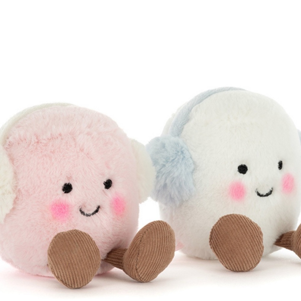 JELLYCAT Amusables Toastie Pink and white marshmallows